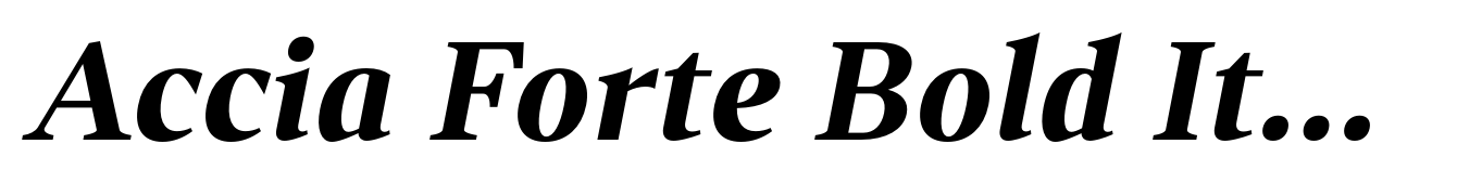 Accia Forte Bold Italic